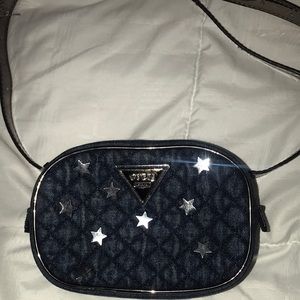 GUESS Denim Quilted Fanny Pack
